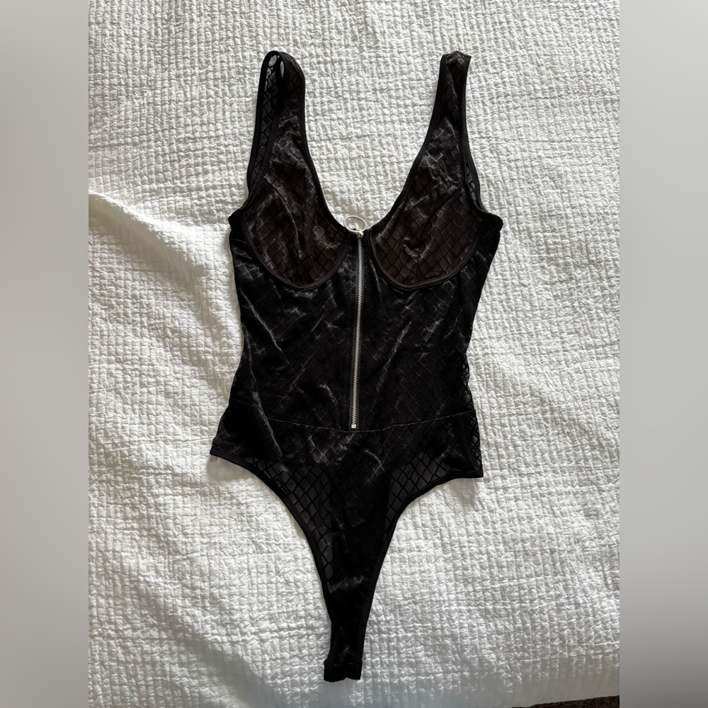 Black Mesh Bodysuit